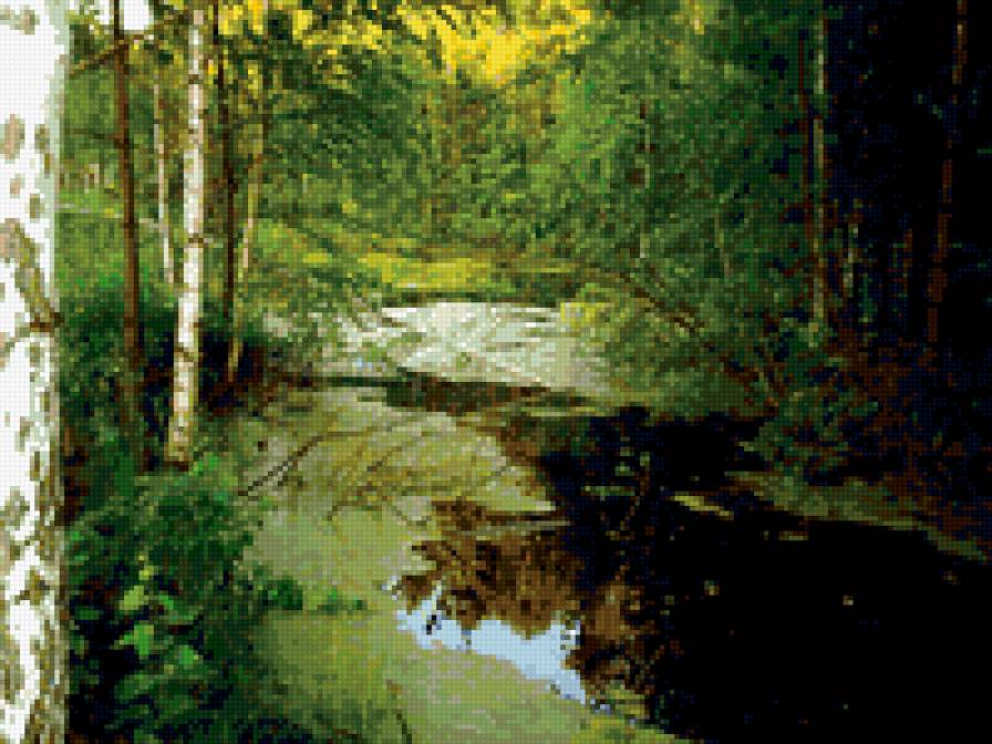 в лесной чаще - река, лес, пейзаж - предпросмотр