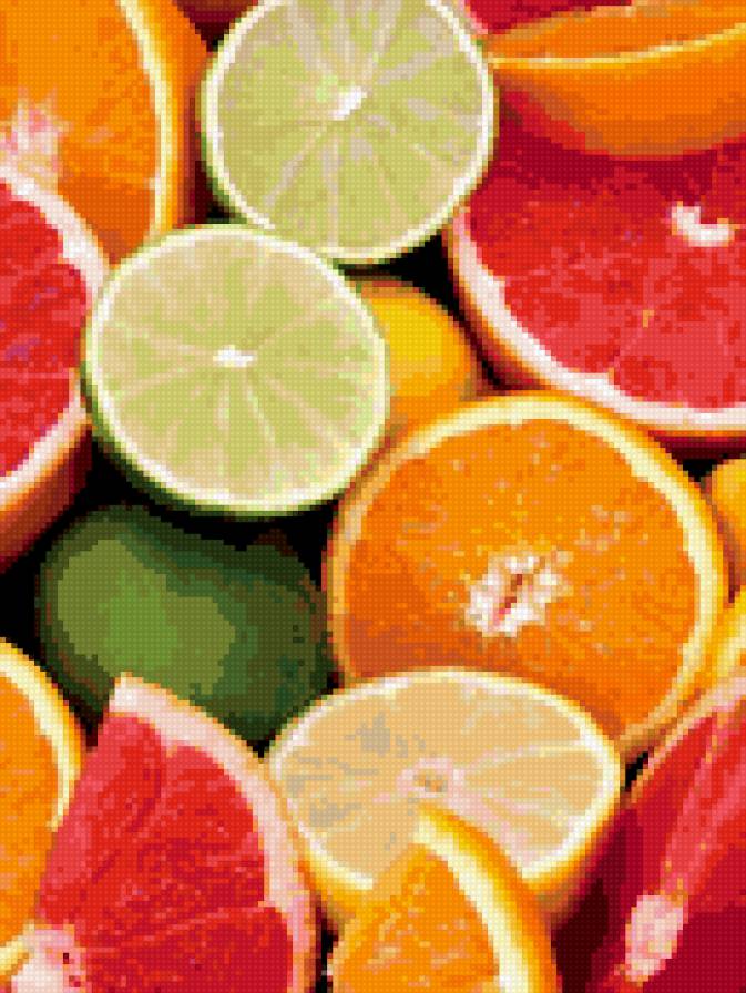 Цитрусы - фрукты, цитрусовые, дольки - предпросмотр