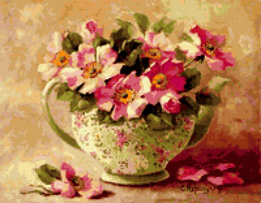 чай с шиповником - цветы - предпросмотр