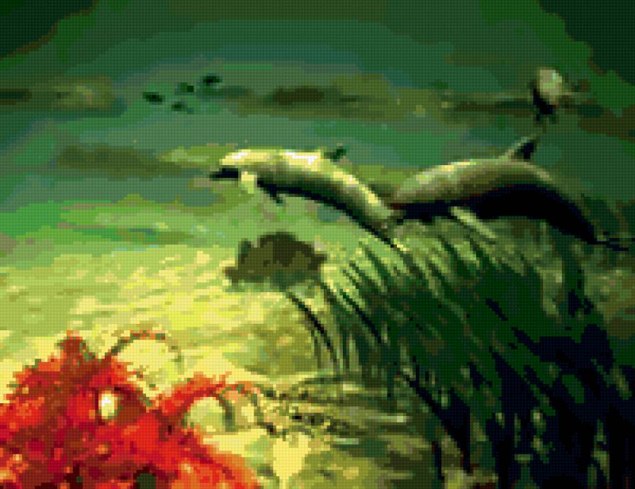 дельфины - море, дельфины, животные - предпросмотр