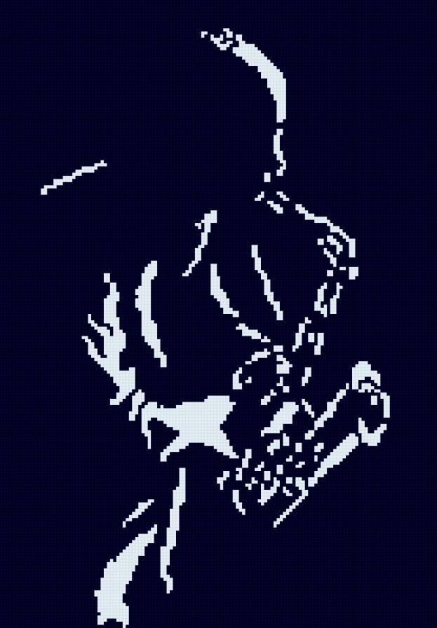 Саксофонист - монохром - предпросмотр