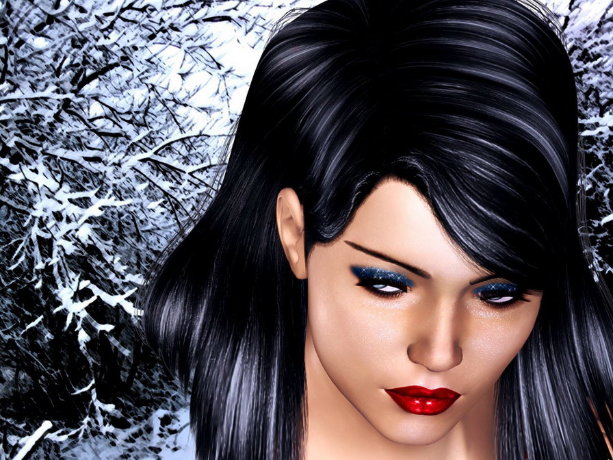 девушка зима - фентази - оригинал