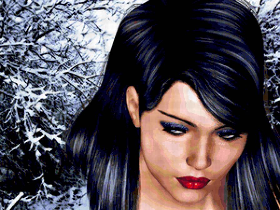 девушка зима - фентази - предпросмотр