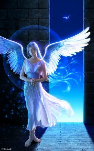 №408592 - девушка, живопись, фэнтези, ангел - оригинал