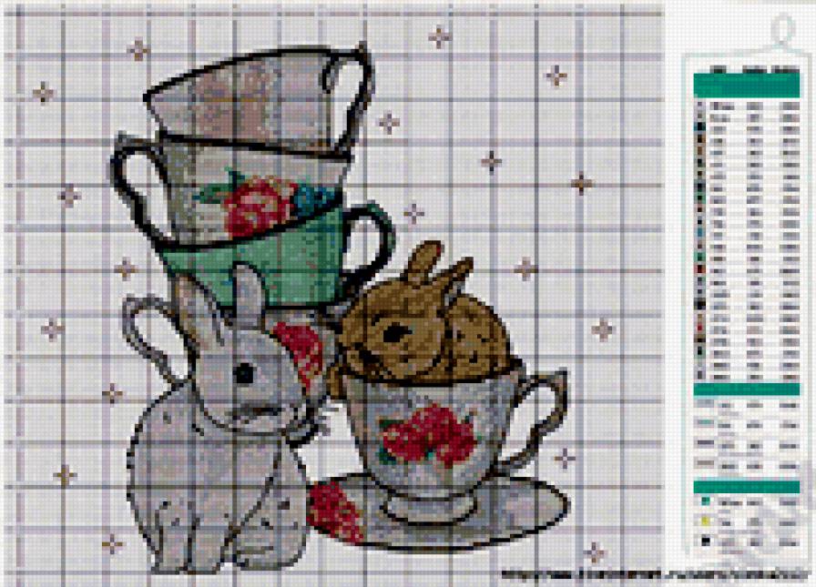 кролики - чашки, для дома.кролик, животные - предпросмотр