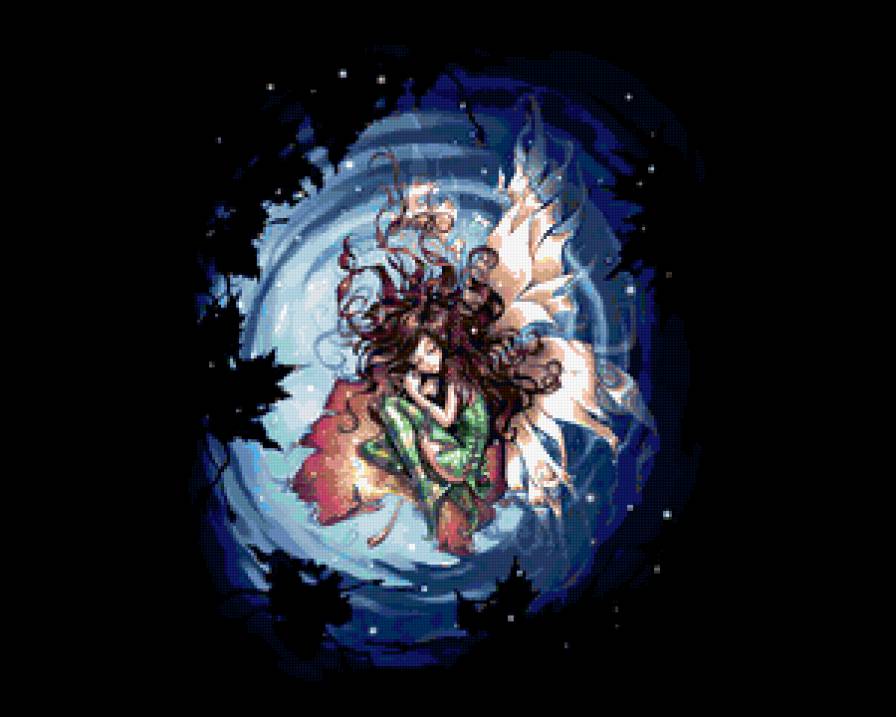 №408987 - фэнтези, живопись, девушка, эльфы, феи - предпросмотр