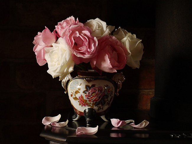 №408991 - цветы, натюрморт, букет, розы - оригинал