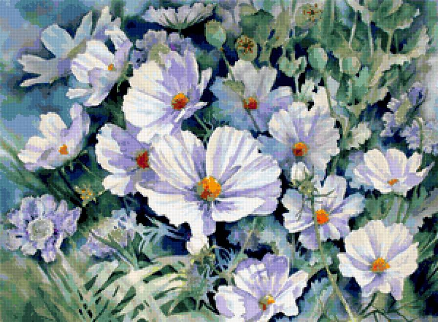 Серия "Букет" - лаватера, цветы, букет - предпросмотр