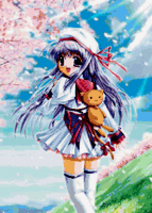 малышка - аниме, девушка - предпросмотр