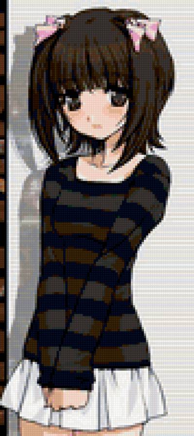 скромняга - девушка, аниме - предпросмотр