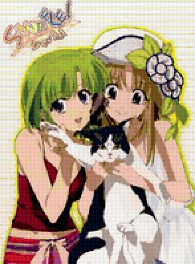 подруги - девушка, киса, аниме - предпросмотр