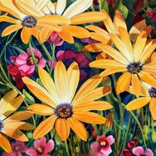 Схема вышивки «цветы»