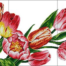 Оригинал схемы вышивки «Тюльпаны» (№410223)