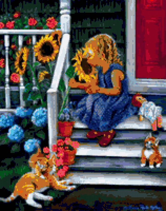 на крыльце - предпросмотр