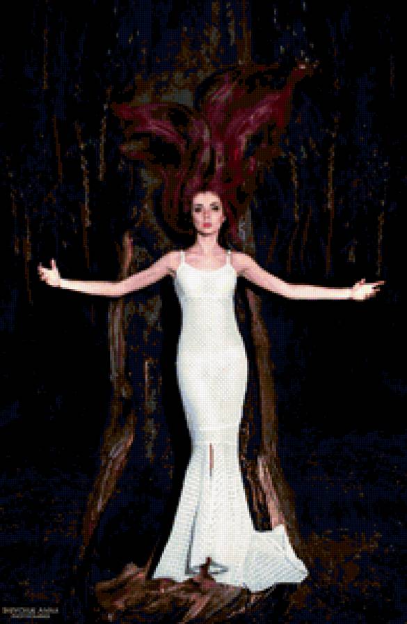 Пламя - девушка, фентези, ведьма - предпросмотр