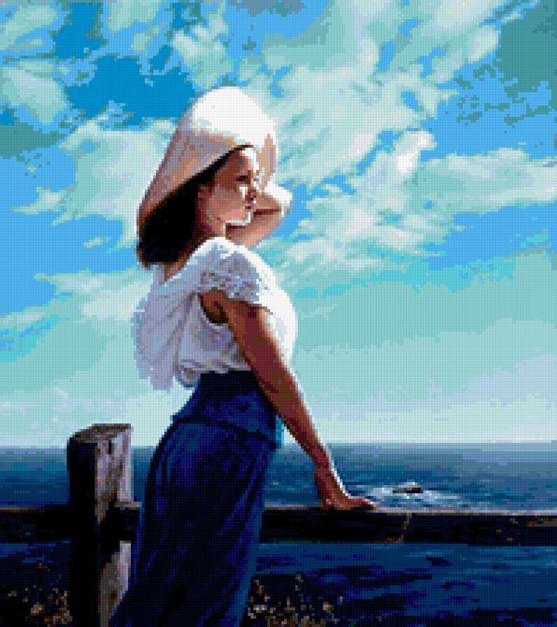 На море - люди, девушка, море - предпросмотр