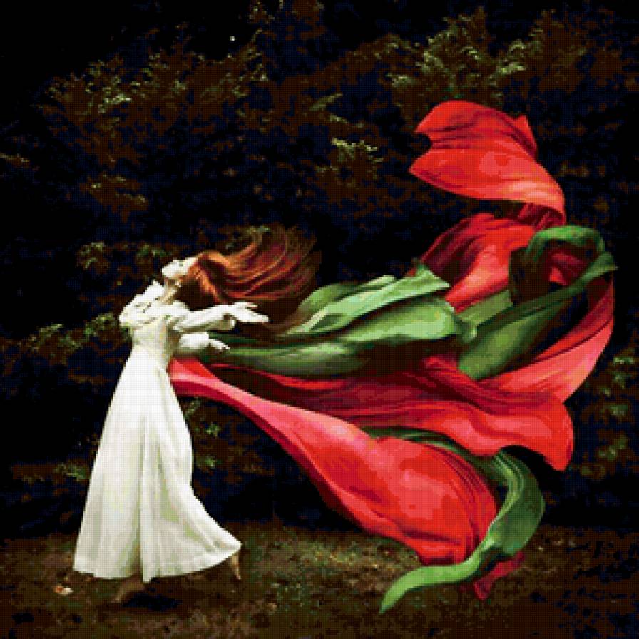 Девушка-цветок - женский образ, девушка, цветы - предпросмотр