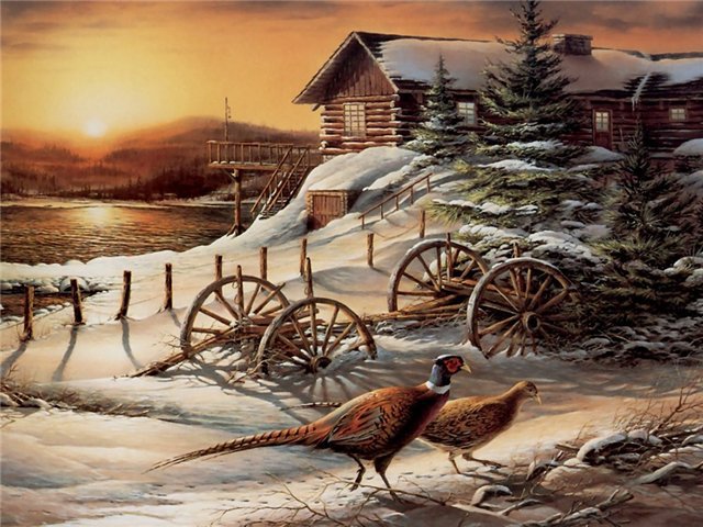 фазаны зимой1 - оригинал
