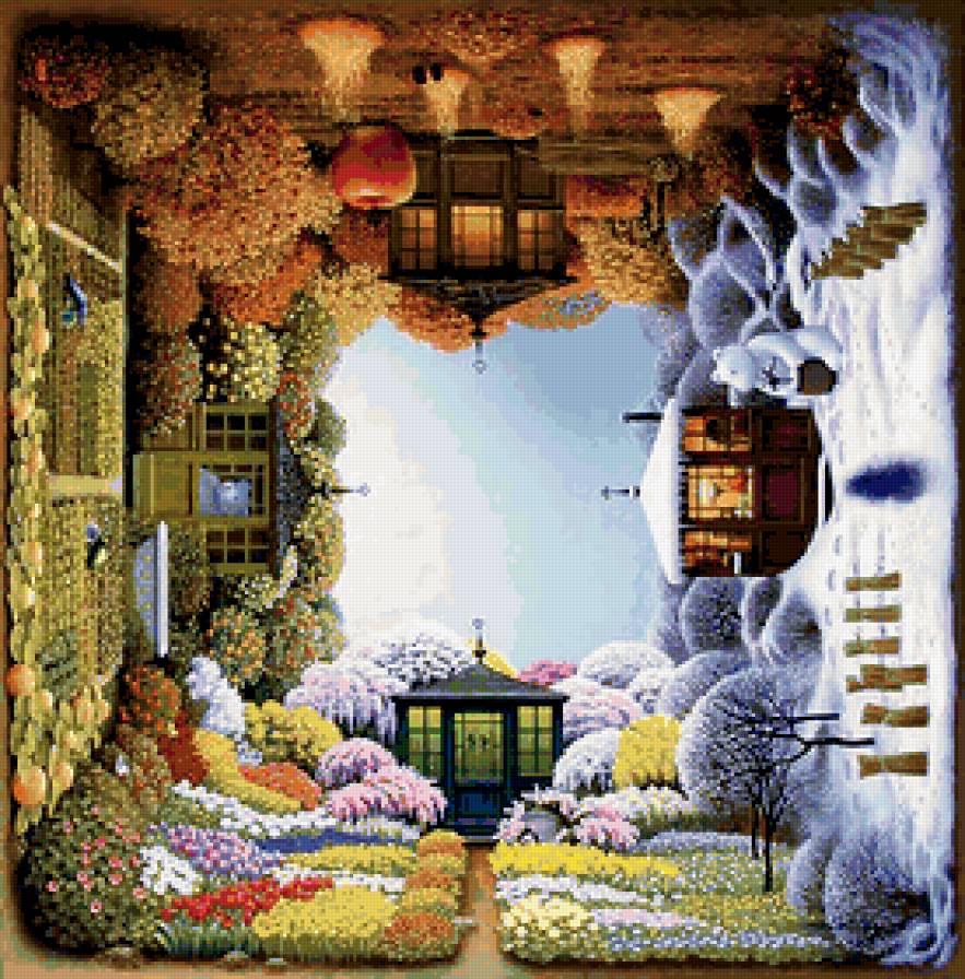 перевертыш времен года - осень, лето, зима, весна, земля - предпросмотр