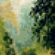 Предпросмотр схемы вышивки «Пейзаж, лес, березы» (№411545)