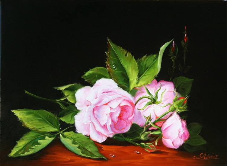 №411569 - живопись, розы, цветы - оригинал