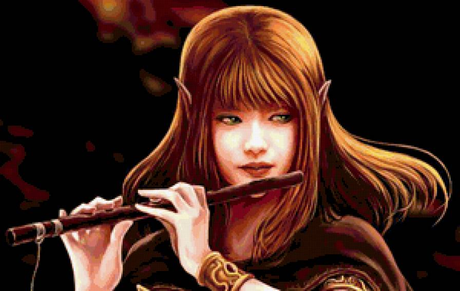 №411758 - девушка, эльфы, фэнтези, люди, живопись, портрет - предпросмотр