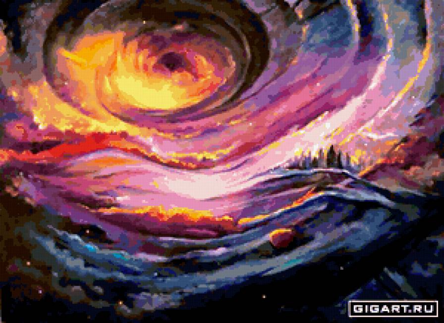 №411783 - живопись, космос, rassouli, пейзаж - предпросмотр