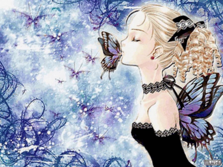 поцелуй - бабочки, фея, поцелуй - предпросмотр