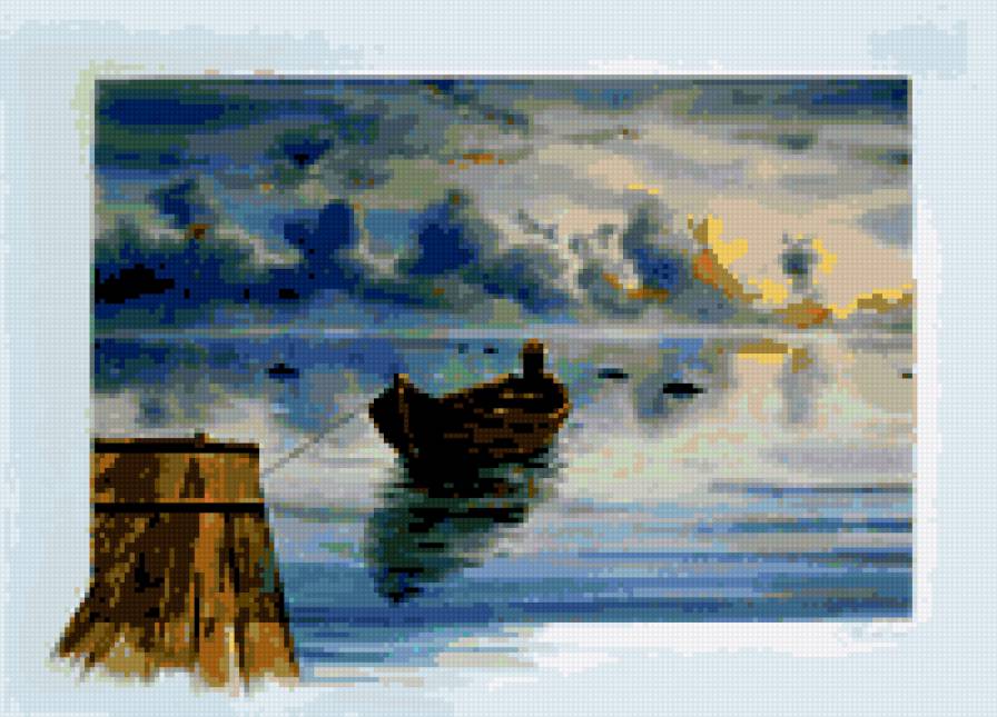 Лодочка - природа - предпросмотр