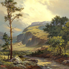 Схема вышивки «Вечерний пейзаж»