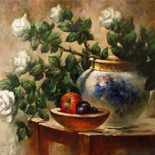 Схема вышивки «Натюрморт с розами»