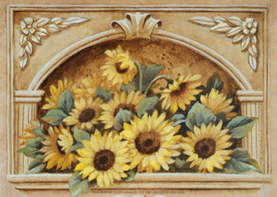 подсолнухи - арка, цветы, подсолнухи - оригинал