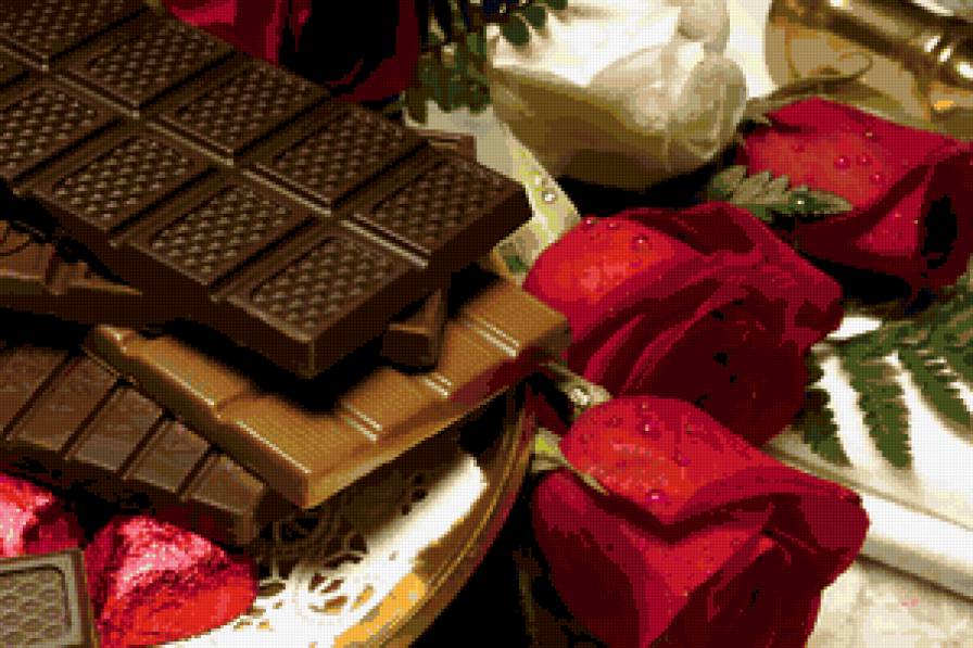 розы и шоколад - предпросмотр