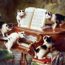 Схема вышивки «Котята»