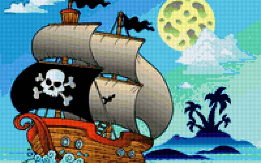 Йо-хо-хо - корабль, пираты, детское - предпросмотр