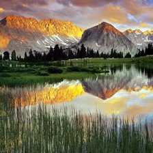 Закат в горах