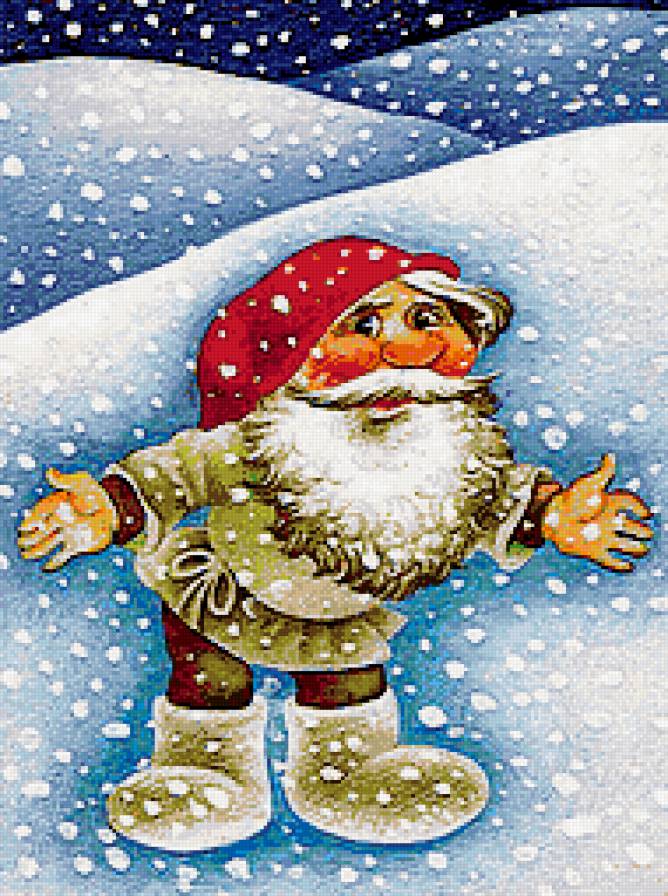 Гном - гном, снег - предпросмотр