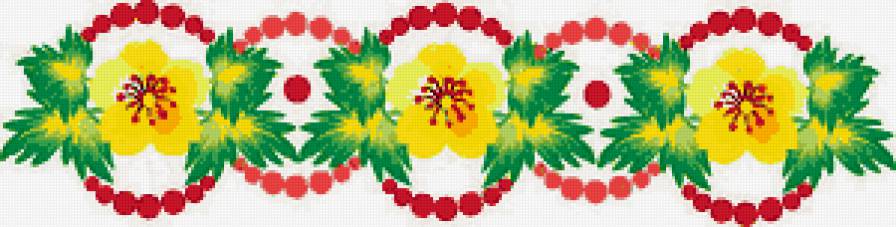 №413927 - скатерть, салфетка, бордюр, узор, орнамент, цветы - предпросмотр