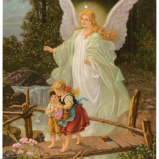 Оригинал схемы вышивки «Ангел хранитель» (№413958)