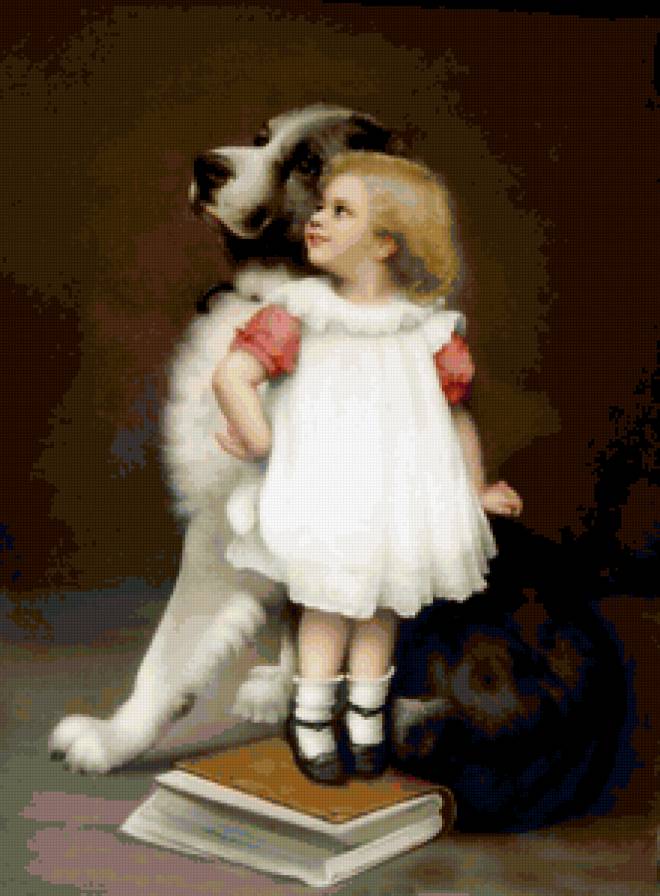 девочка с собакой - предпросмотр