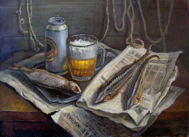 рыбка - натюрморт - оригинал