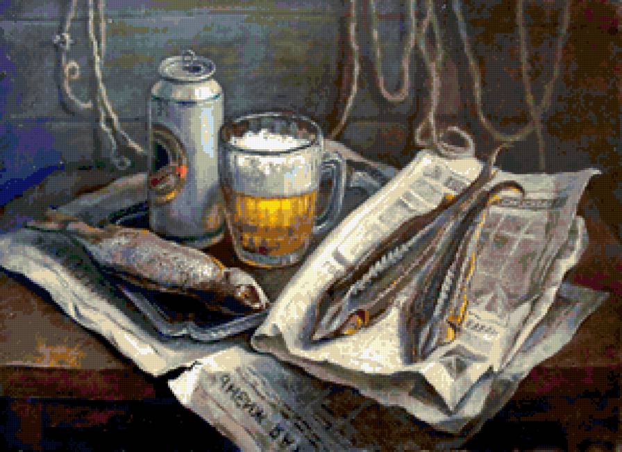 рыбка - натюрморт - предпросмотр