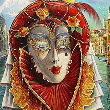 Оригинал схемы вышивки «Венецианская маска» (№415100)