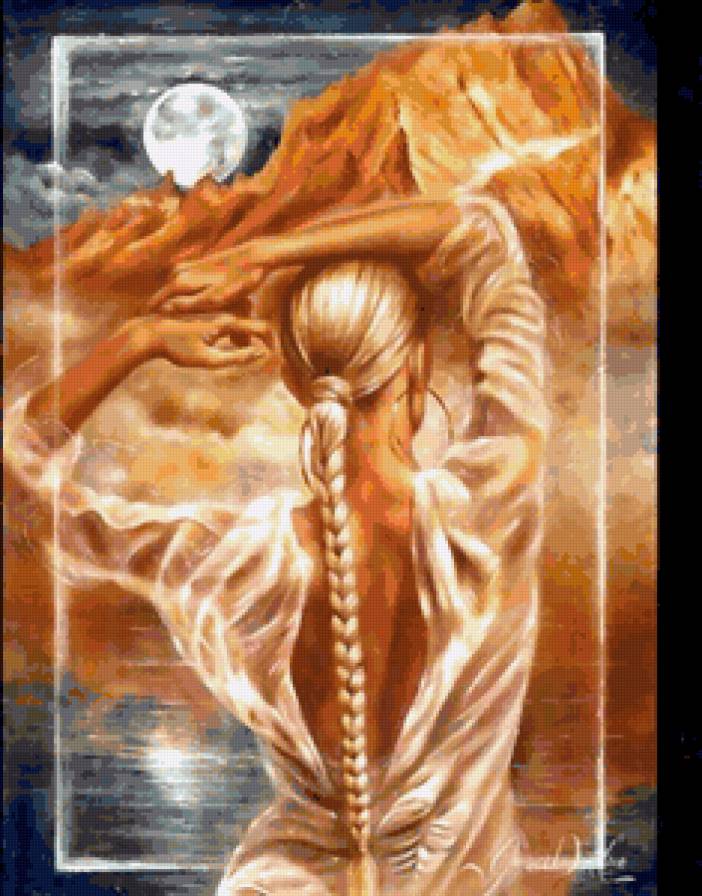 Серия "Она" - горы, девушка, пейзаж - предпросмотр