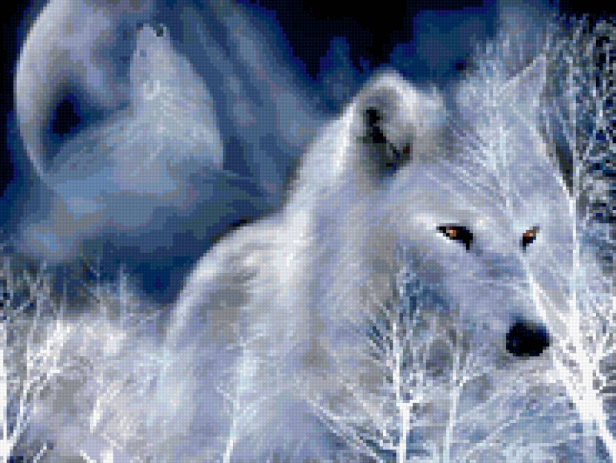 Снежный волк - волки - предпросмотр
