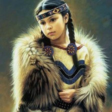 Схема вышивки «Девушка»