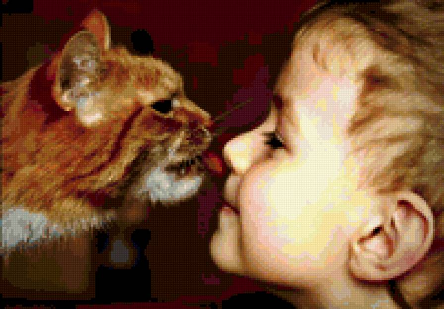 нежность - дети, котята, домашние животные, кошки - предпросмотр