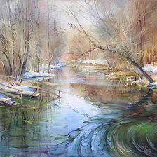 Схема вышивки «"Апрель" Р.Романов»