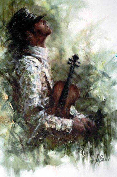 Грусть - скрипка, грусть, мужчина, цыган, музыкант, музыка - оригинал