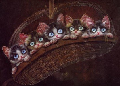 котята - котята корзина - оригинал
